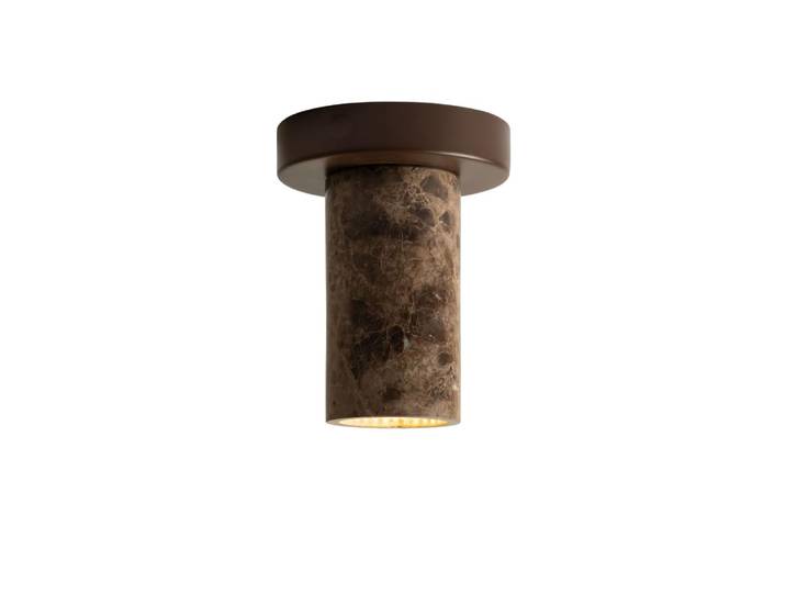 Plafonniere marbre brun ø12cm