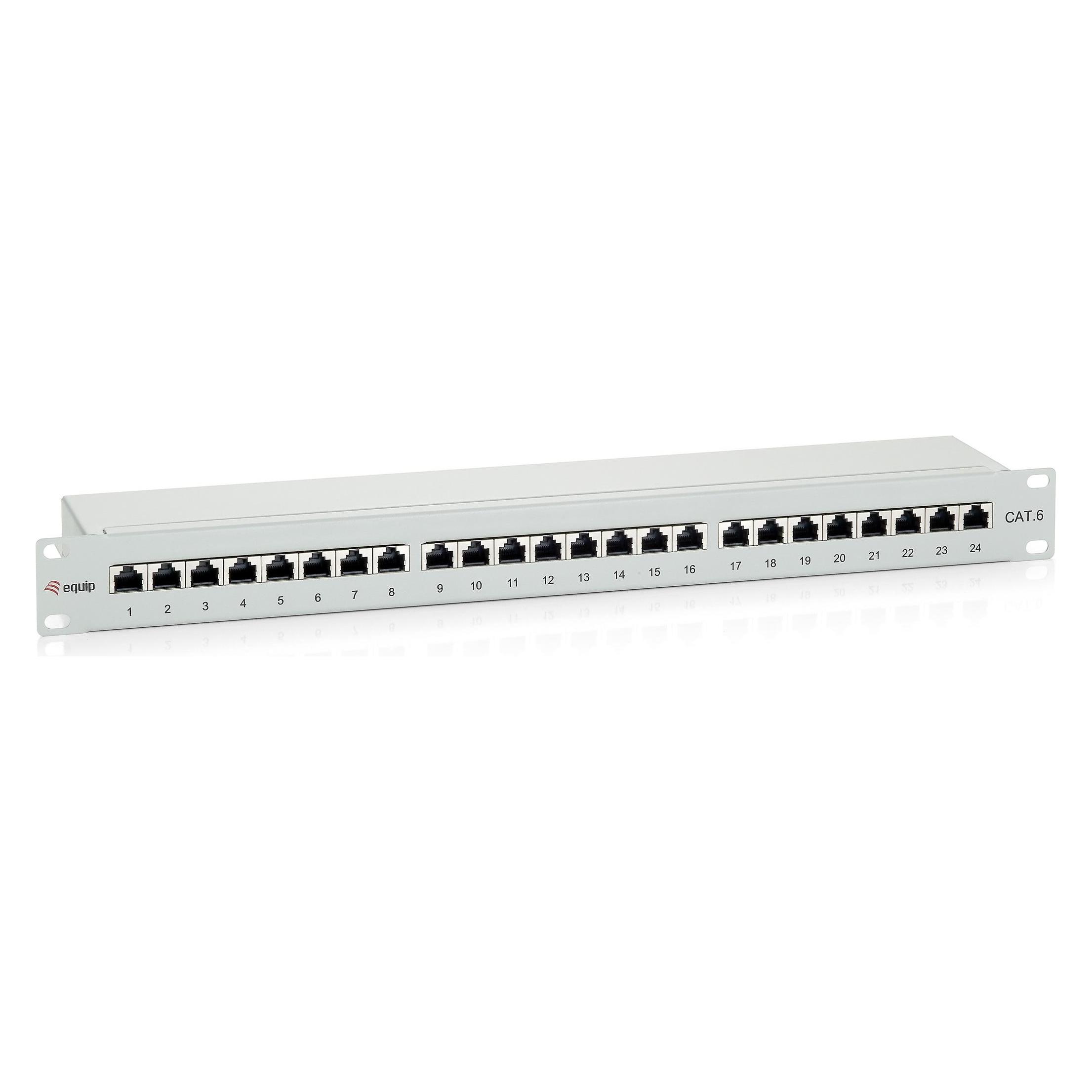 equip 19" Patchpanel: 24 Port, 1HE, grau (326324)