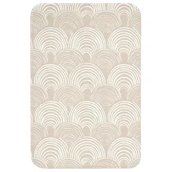 BADEMATTE Wellen - Textur - Beige Rutschfest 60x90 cm