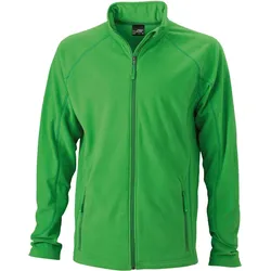 James & Nicholson Herren Struktur Fleece Jacke Fleece-Jacke JN597 green/dark green XXL