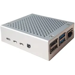 Aluminium Gehäuse für Raspberry Pi 4 Modell B, silber