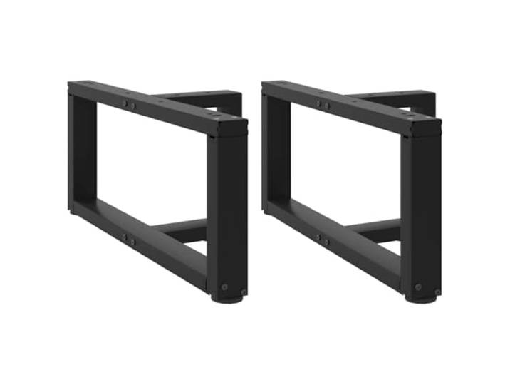 HGDFWRQW Couchtischbeine T-Form Metall Tischkufen Schwarz 2er-Set 70x25cm Stabile Untergestelle für Couchtische im Wohnzimmer mit höhenverstellbaren Bodengleitern gegen Kratzer und Wackeln.