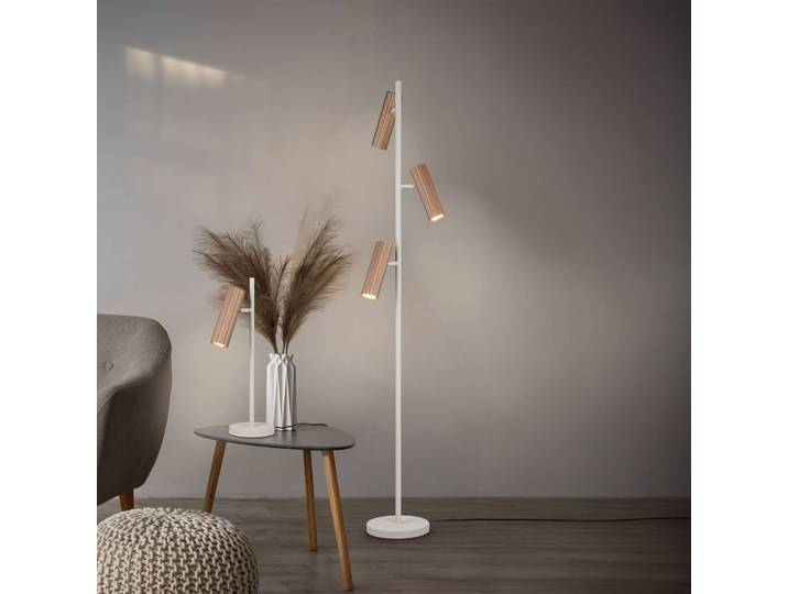 Trio Lighting Stehlampe Soka, braun / rost, für Wohn- / Esszimmer, Metall, Modern
