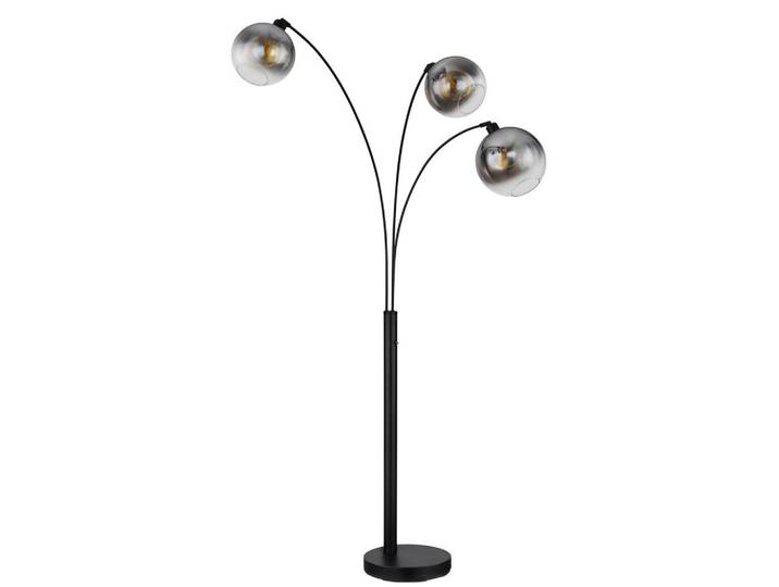 Globo Stehleuchte, Schwarz, Glas, 160x200x105 cm, CE, Lampen & Leuchten, Innenbeleuchtung, Stehlampen, Stehlampen