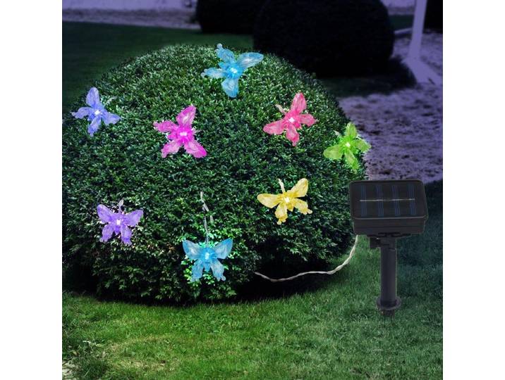 Lampe solaire de jardin Papillon Chaîne de lumière Lampe extérieure solaire 33706-10