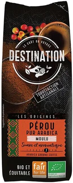 Destination Café Puro Arábica Moído Peru Bio 250g