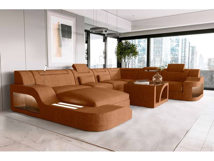 XXL Wohnlandschaft Palermo Stoffsofa