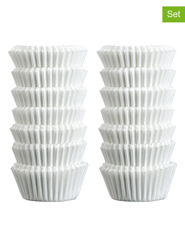 Fackelmann 2er-Set: Papier-Muffinförmchen in Weiß - 2x 240 Stück - onesize