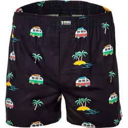 Happy Shorts Herren Webboxershorts - American Style, Baumwolle, gemustert Vacation / XL