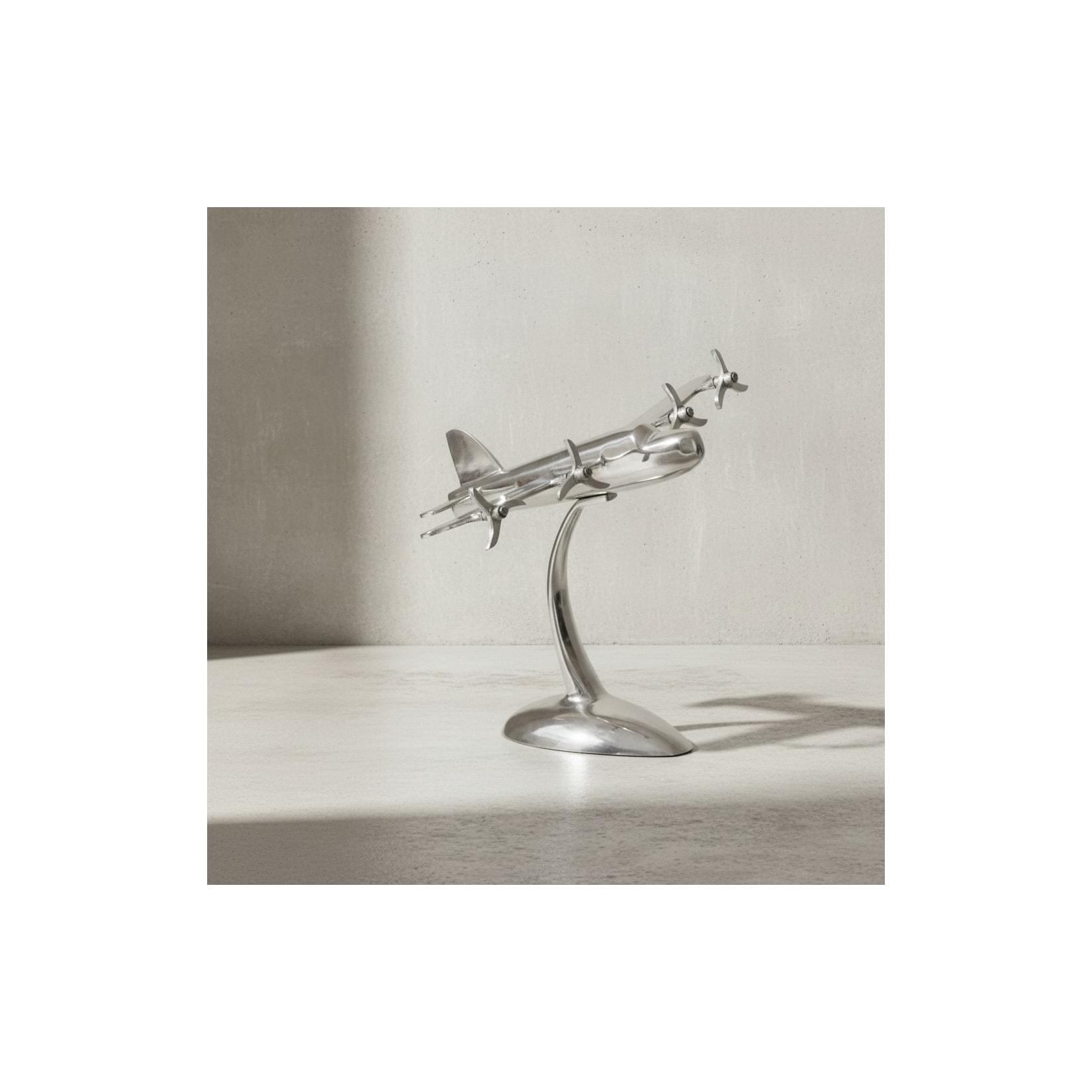 KADIMA DESIGN Deko Flugzeug Propeller aus Aluminium, 42x30 cm, elegantes Design, handgefertigt, robuste und langlebige Konstruktion