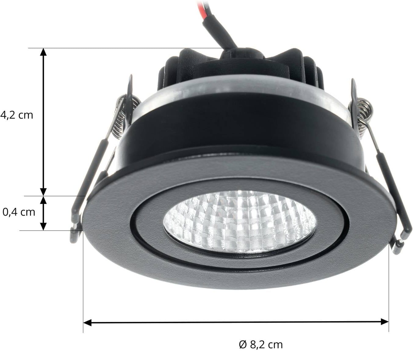 Arcchio LED-Downlight Jyra, schwarz, 3.000K Jyra Arcchio, dimmbar, schwarz, für Wohn- / Esszimmer, Aluminium, Modern