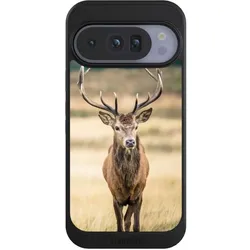 Nivocase Hülle für Google Pixel 10 Pro Handyhülle NIVOcore Case Schwarz Hirsch Wald Wiese (Google Pixel 10 Pro), Smartphone Hülle, Schwarz