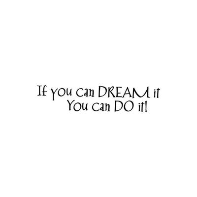 Inspirational Quote Wall Sticker Dream It Do It Motivational Decor Inspirational Quote Wall Sticker Dream It Do It Motivational Decor