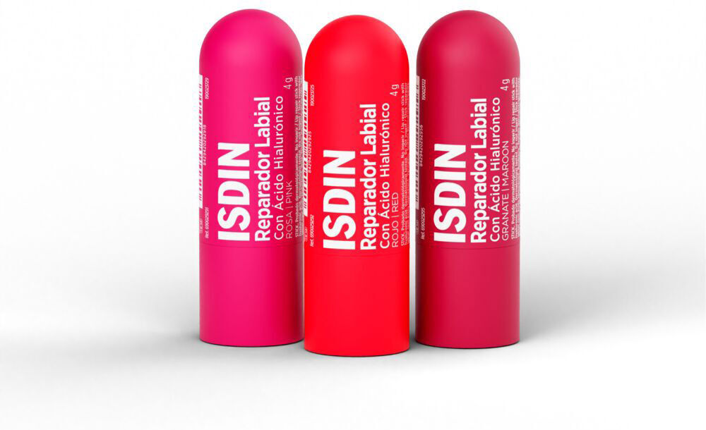 Isdin Reparador Labial con color en stick #Rojo