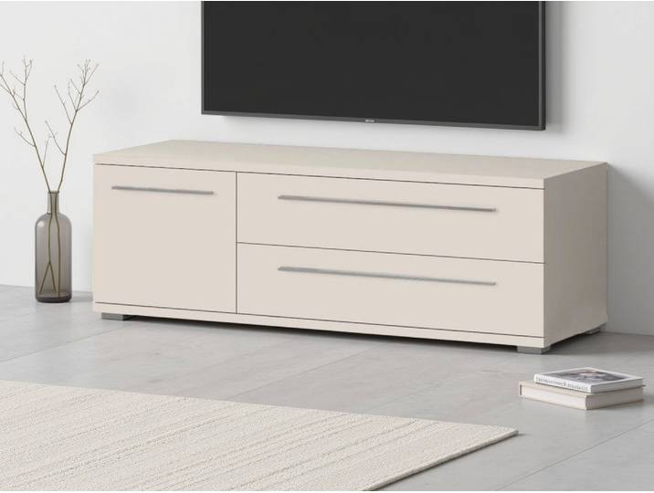 TV-Board OTTO HOME Piano , beige (beige 71 hochglanz), B:135cm H:46,2cm T:45,2cm, Holzwerkstoff, Sideboards, TV-Board, UV lackiert, mit Soft-Close-Funktion