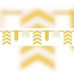 Wimpelbanner Punkte Streifen gelb