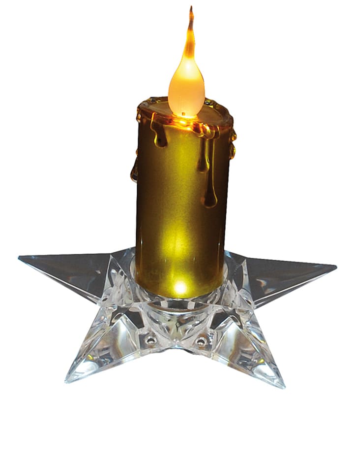 näve LED-Kerze "Stern" in Gold - (H)16 cm - onesize