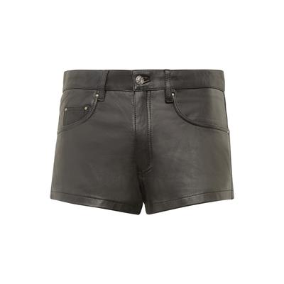 Shorts RICANO "Lederhose Shorts", Herren, Gr. 28, Länge 34, schwarz, Obermaterial: 100% Rindnappaleder CNA., schmal, Hosen Shorts, Handgefertigt aus echtem Leder