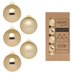 36 Weihnachtskugeln 4cm Glas Christbaumkugeln Weihnachtsbaumkugeln klein gold