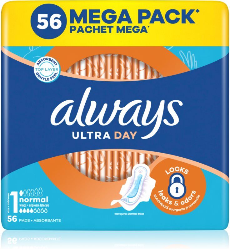 Always Ultra Normal Size 1 serviettes hygiéniques avec ailettes 56 pcs