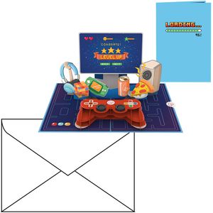 papercrush Geburtstagskarte 3D Gaming Controller, Pop-Up Karte mit Umschlag, für Kinder, 12 x 17,5 cm