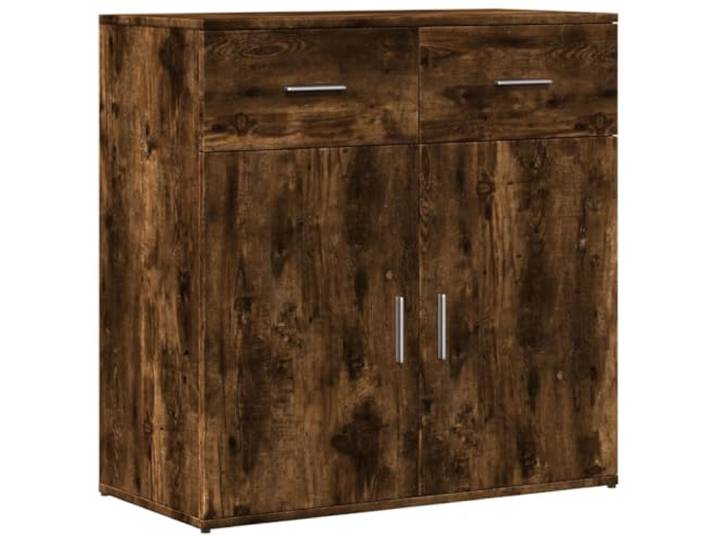 Sideboard Räuchereiche 79x38x80 cm Holzwerkstoff Holzwerkstoff, feuchtigkeitsbeständig, Stauraum, Bücher, Dokumente, Wohnzimmer