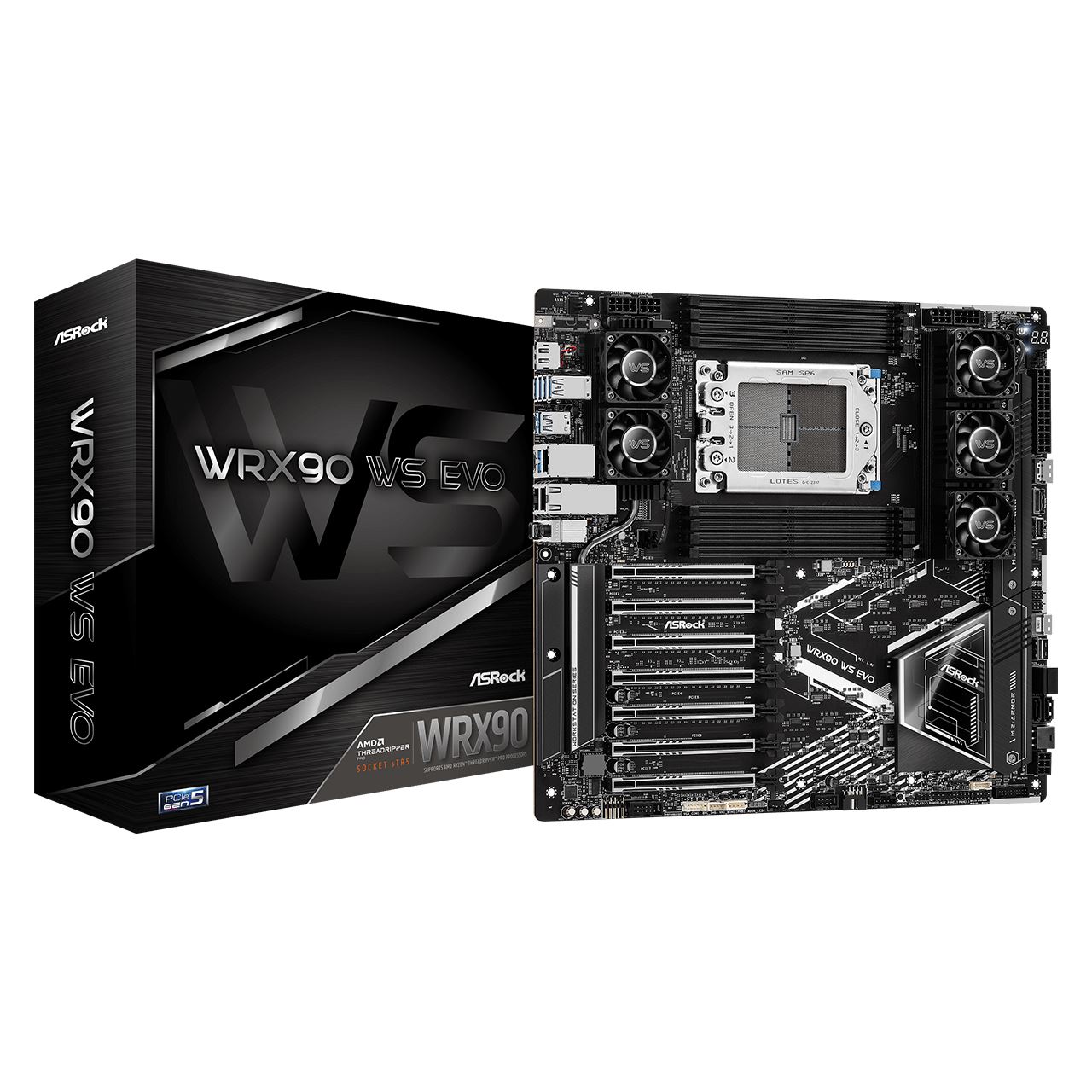 ASRock WRX90 WS EVO AMD WRX90 So.sTR5 DDR5 Reg-ECC EATX Retail