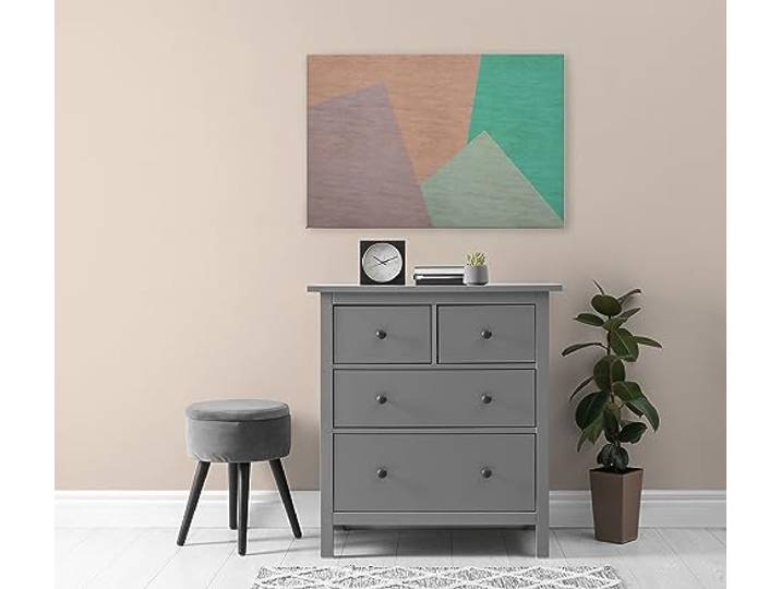 Leinwandbild Grafik Abstrakt Kunst - Kunstdruck bunt grün - 90x60 cm Querformat - Moderne Wanddekoration Schlafzimmer Wohnzimmer Küche - Bild auf Keilrahmen