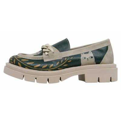 Loafer DOGO "Cindy Loafer I Do What I Want Damen Halbschuhe", Damen, Gr. 40, Normalschaft, beige (natur), Lederimitat, Schuhe Loafer, Handgefertigt