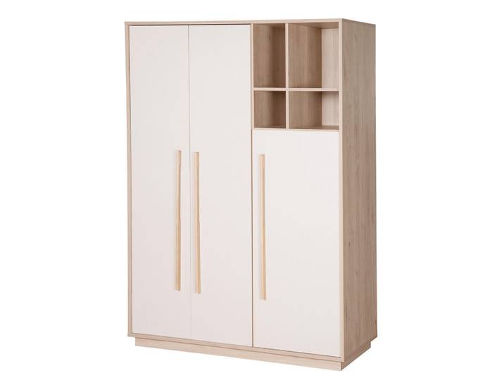 Roba Kinderkleiderschrank Elva, Creme, Holz, 131.5x190x53 cm, Baby- und Kindermöbel, Babyzimmer, Babykleiderschrank