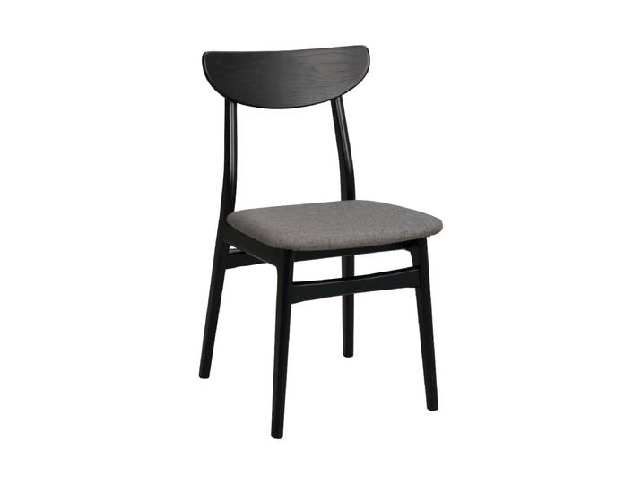 Design Stuhl „Rodham“ aus massivem Eichenholz Eiche Schwarz Rowico
