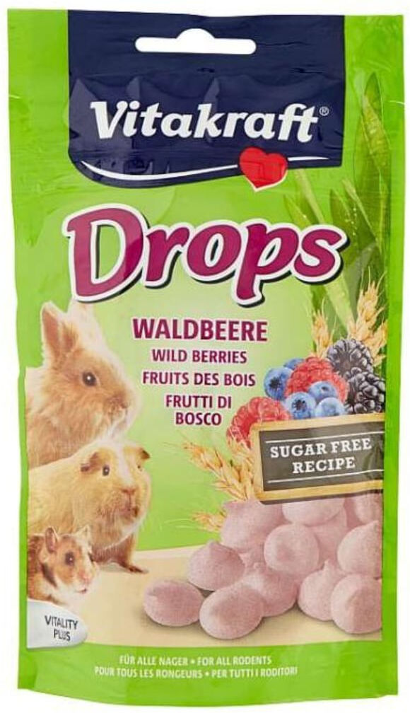Vitakraft Snacks Roditori Drops Frutti di Bosco 75G