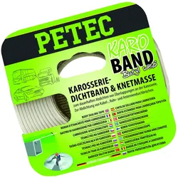 PETEC 87530 Karo Band Karosseriedichtband Butyl Flach Weiß 3m Selbstklebend