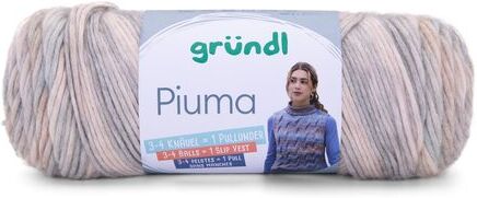 gründl Wolle Piuma Color, hellgrau-camel color