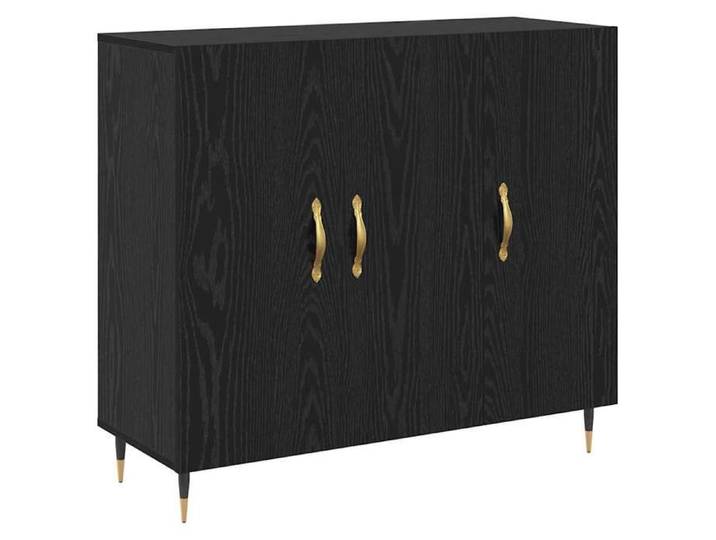 ESTINK® Buffet bas contemporain - Armoire Polyvalent - pour Cuisine/Salon - Noir 90x34x80 cm - Bois d'ingénierie @@2447