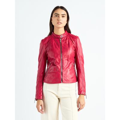 Lederjacke MAZE "Lindsay", Damen, Gr. XS, rot, Obermaterial: 100% Lammleder. Futter: 100% Polyester, Jacken