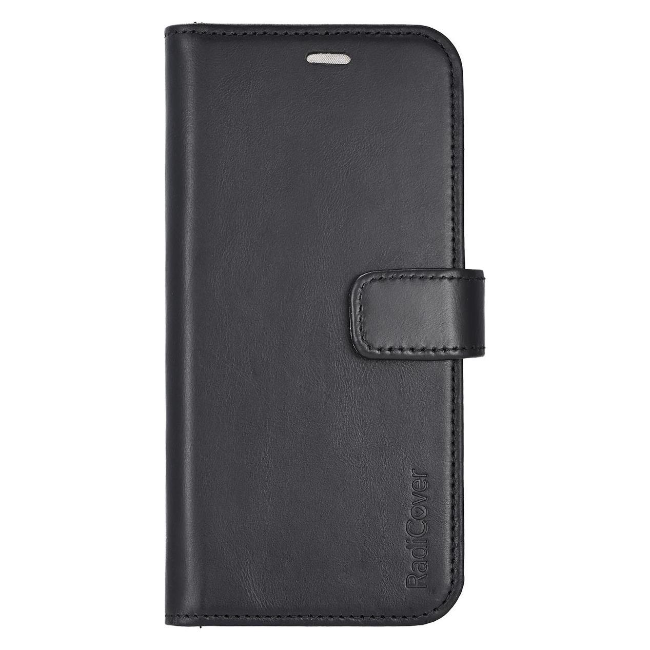 Radicover 2in1 Anti Radiation RFID 3 Karten MagS iPhone 16 Pro Schwarzes Leder (Apple iPhone 16 Pro) (RAD297)