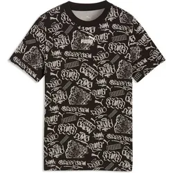 PUMA Kinder Shirt MID90s AOP Tee B, Größe 140 in Grau Grau