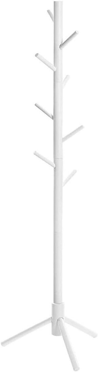 Wit Houten Boomkapstok met 3 Verstelbare Hoogtes - 175 cm