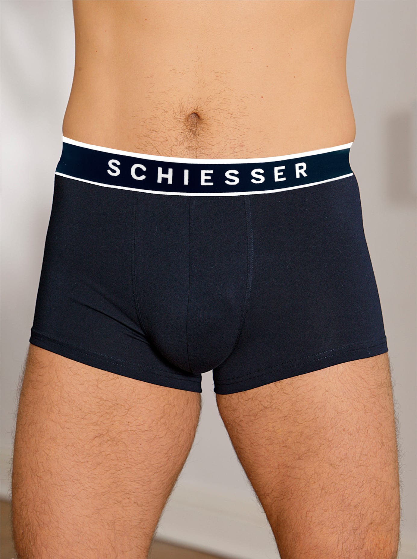 Panty SCHIESSER, Herren, Gr. 4, 3 Stk., schwarz, 95% Baumwolle, 5% Elasthan, Unterhosen Panty schwarz 4, 3 Stk.