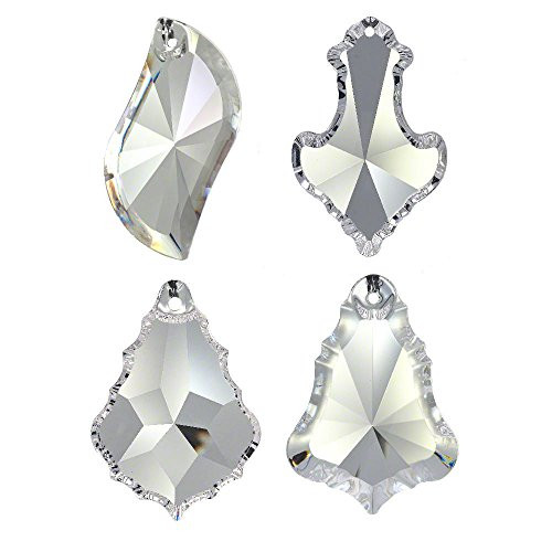 AMBROS Kristalset 4 stuks Pendel 50mm Regenboogkristal voor Feng Shui Suncatcher