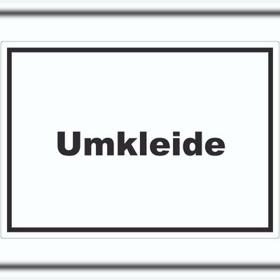 HB-Druck Umkleide Aufkleber mit Text Ankleide Kabine waagerecht A3 (297x420mm)