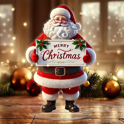 Daily Deals Depot Decorative Art Style Christmas Display Board, Acrylic Logo Decoration, Multifunctional Festive Decor For Home And Office Decorative Art Style Christmas Display Board, Acrylic Logo Decoration, Multifunctional Festive Decor For Home And Of