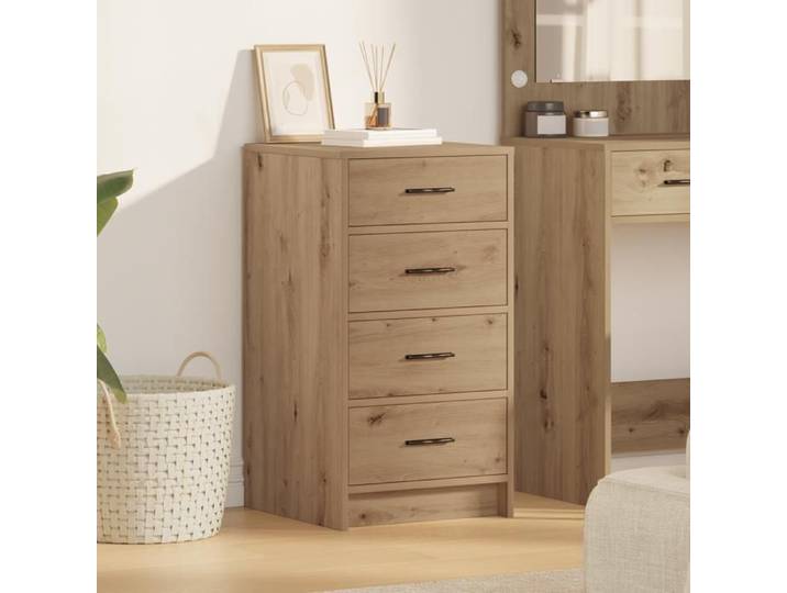 Buffet-Meuble de rangement en chêne artisanal 40x41x75 cm Bois d'ingénierie