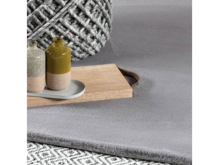 Fellteppich My Cha Cha Silber/Silber 160 x 230cm Microfaser