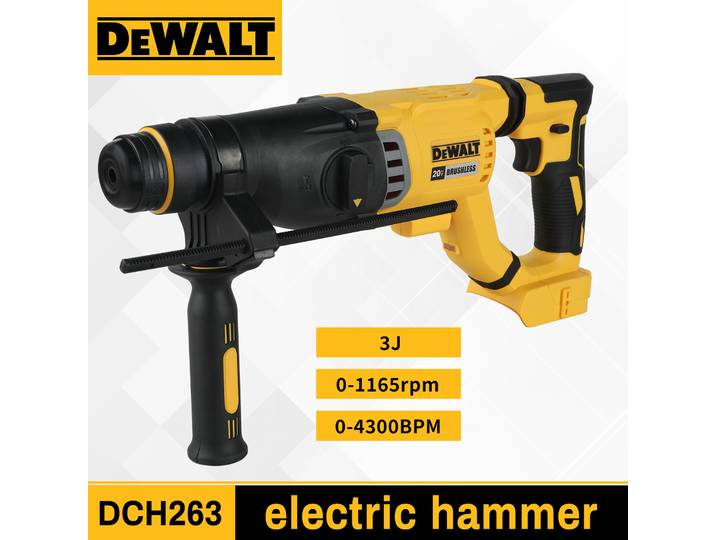 DEWALT DCH263 20V marteau sans fil sans brosse poignée SDS en D marteau électrique rotatif mur en béton perceuse trou outils électriques