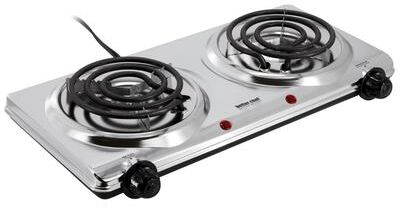 Better Chef 1500 Watt Dual Element Electric Countertop Range in Silver