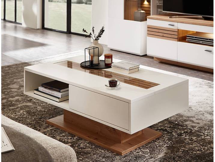 Table basse 120 x 43 x 65cm Blanc
