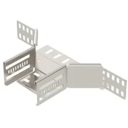OBO 6042311 Anbau-Abzweigstück für Kabelrinne 60x100 Edelstahl, rostfrei A2 1.4301 blank, nachbehandelt RAA 610 A2