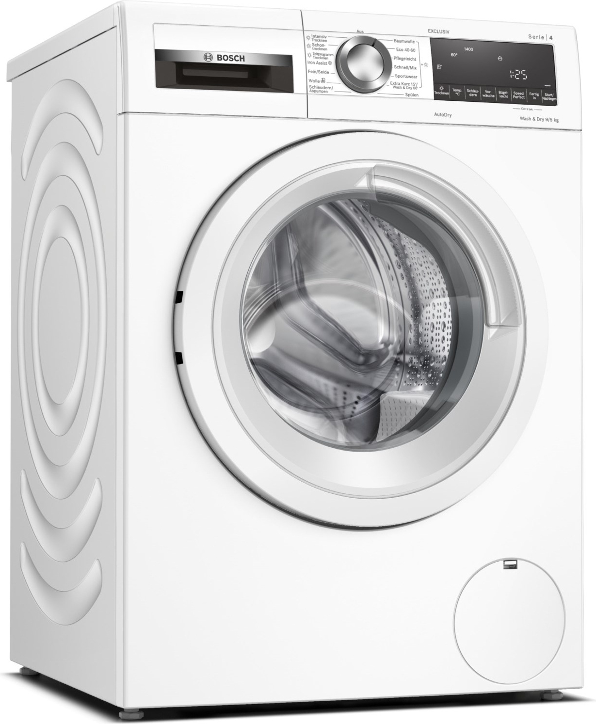 Bosch Serie 4 WNA13491, Frontlader, Freistehend, Weiß, Links, Weiß, Weiß